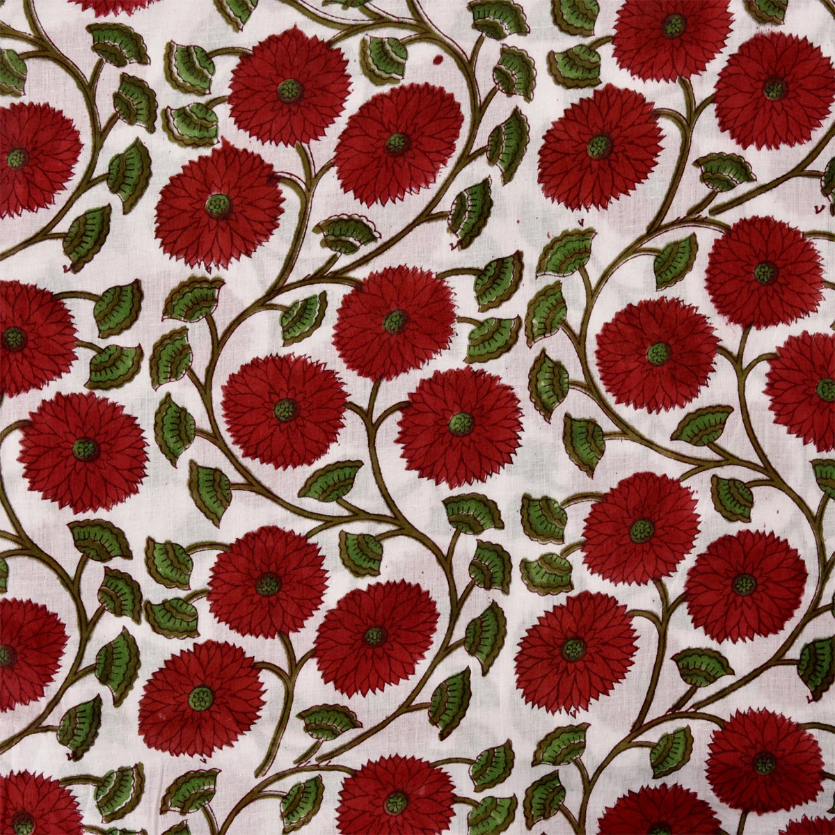 Hand painted Indian cotton fabric